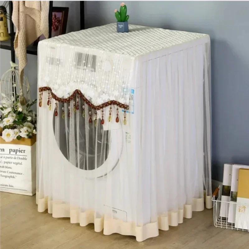Lace yarn Washing Machine Cover Fully Automatic Washing Machine Cover Universal Dustproof Cover Drum Rollers washing machine