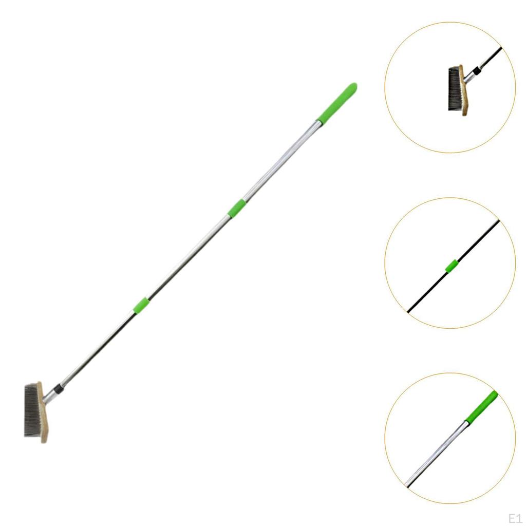 Щетка для пола из нержавеющей стали, инструмент для чистки наружных поверхностей, скруббер для цемента