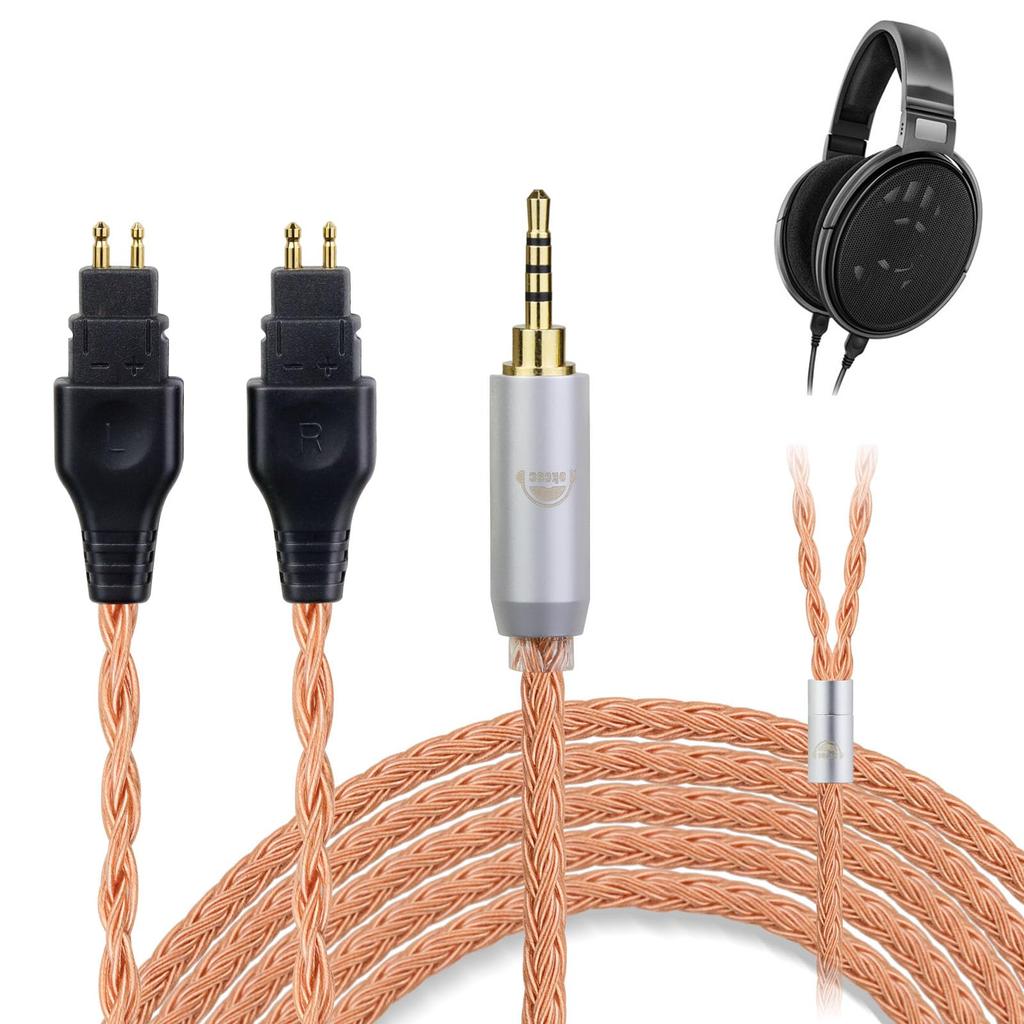 Okcsc ZT16 Headphone Cable HD650 Replacement Cable for 16 Core Pure Copper For SENNHEISER Compatible with HD265 Length Earphones/Headphones HD600,