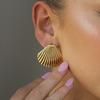Yori Fashion Серьги-гвоздики Золотистые с Корпусом из Нержавеющей Стали, Защита от Ржавчины, Покрытие 18K PVD, Украшения для Женщин, Bijoux, Новинка 2024