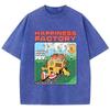 Футболка Train Happiness Factory Print Wash, мягкая, винтажная, с коротким рукавом, дышащая, удобная, не требующая особого ухода, женская футболка