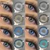 1Pair Natural Colored Contact Lenses Gray Pupils Lens Brown Makeup Color EyesContacts Fashion Blue Beauty Lenses Yearly