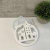 Silicone Mould Rings Sweet Home Hanging Pendant Mould Ornament Mould Cloud House Molds Craft Supplies Home Decorations