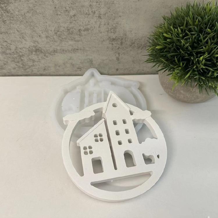 Silicone Mould Rings Sweet Home Hanging Pendant Mould Ornament Mould Cloud House Molds Craft Supplies Home Decorations