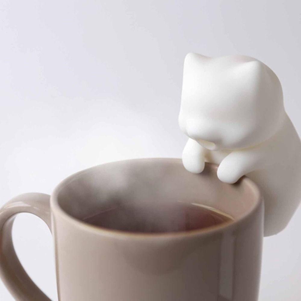 Mini Cat-Shaped Food Cooling Fan USB Rechargeable Food Fan for Coffee Tea Cooling