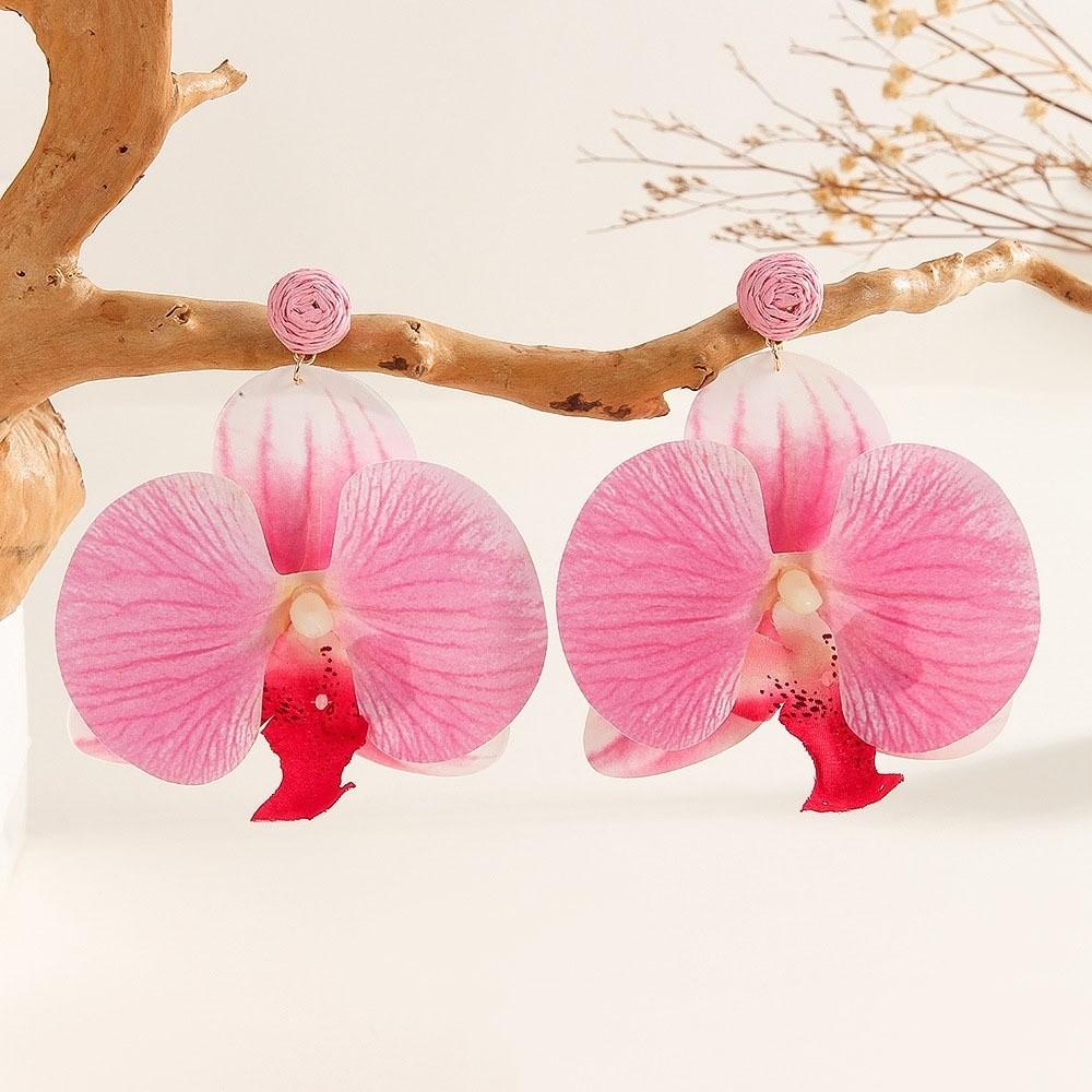 Simulated Flower Flower Earrings Korean Style Flower Drop Earrings Wedding