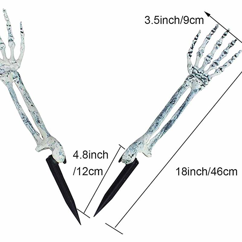 Хэллоуин страшный реквизит модель пластиковый скелет руки реалистичный размер поддельные человеческие руки кости для дома с привидениями декор