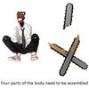 Hot Anime Chainsaw Man Figure 2Pcs Set Denji Action Figural 14-17Cm Car Decoration Doll Pvc Model Collection Toys Children Gifts