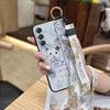 Wrist Strap Fashion Design Phone Case For Samsung Galaxy M34 5G/SM-M346B Soft Case Phone Holder Back Cover Protective