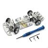 1/28 Scale RC Car Chassis Hobby Grade Metal Upgrade Frame Adjustable Wheelbase for DIY