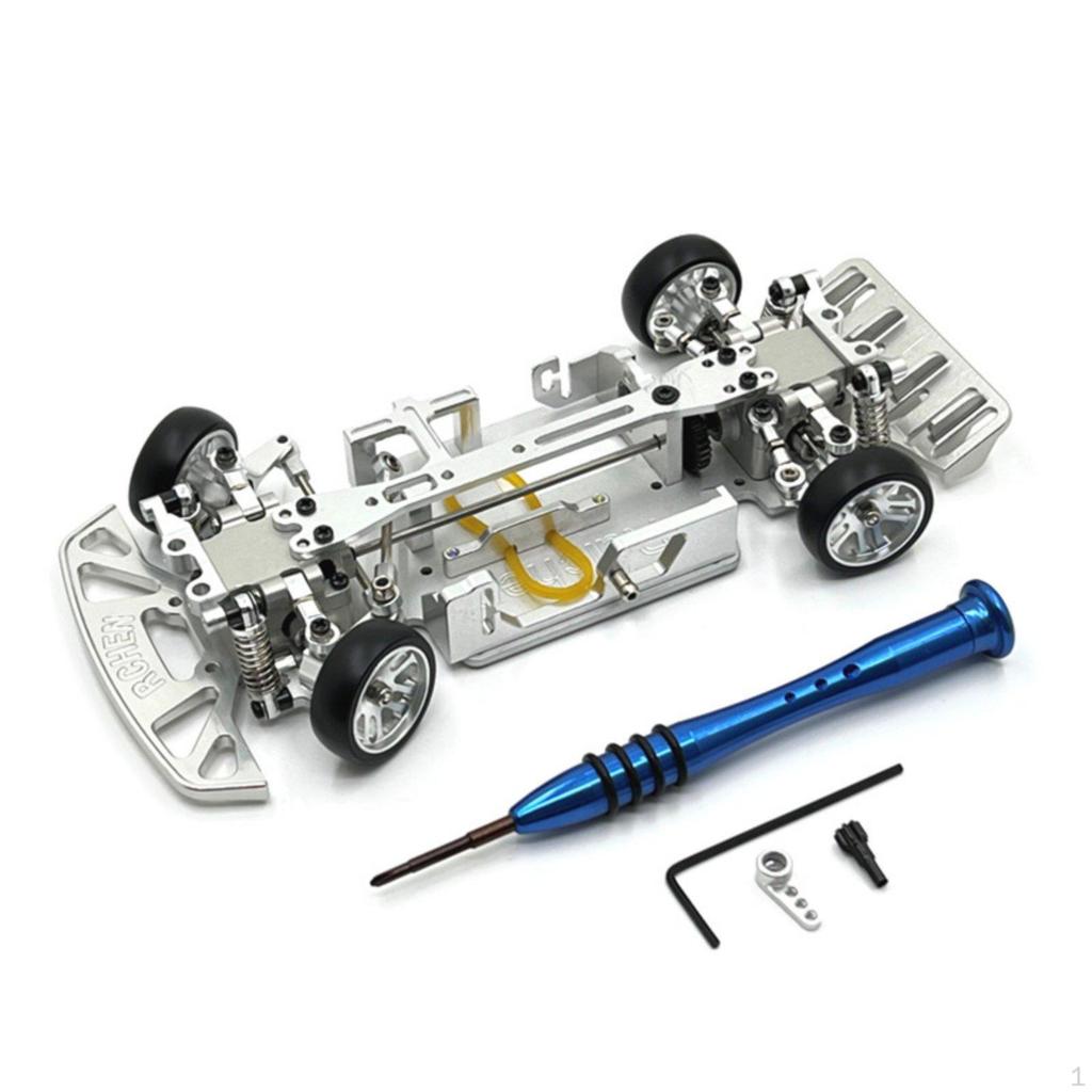 1/28 Scale RC Car Chassis Hobby Grade Metal Upgrade Frame Adjustable Wheelbase for DIY