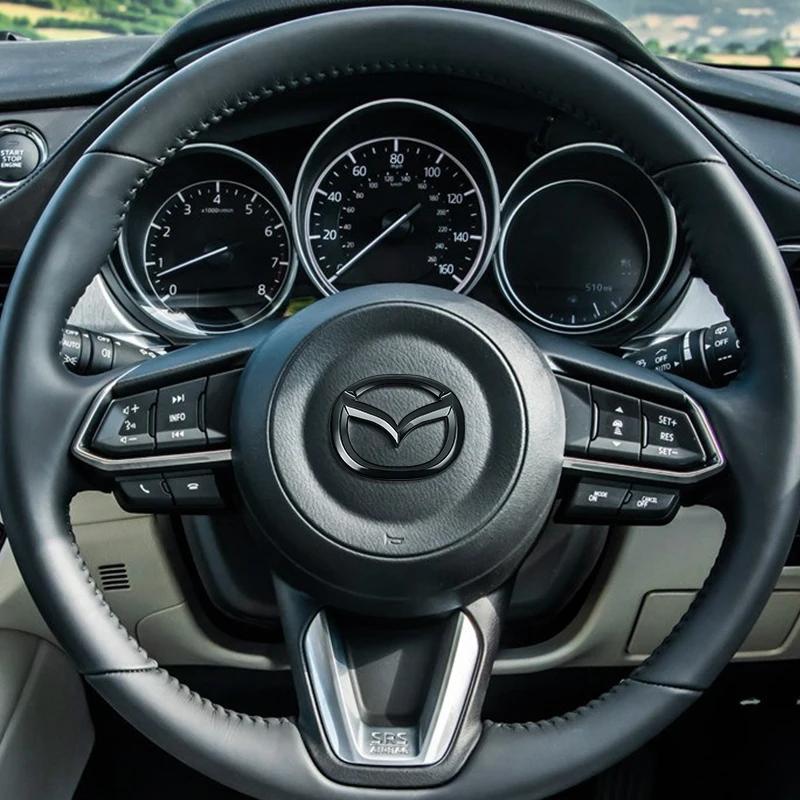 Наклейка на руль автомобиля для Mazda 3 Axela 6 Atenza CX-5 2 Demio CX-3 CX-30 MX5 CX30 Эмблема Наклейка Значок Декоративные Аксессуары