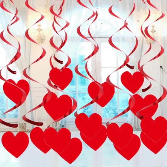 Подвеска-гирлянда в виде сердца любви для свадьбы, дня Святого Валентина, вечеринки, бумажное подвесное украшение любви со спиральной веревкой