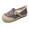 2025 Handmade Women's Old Beijing Embroidered Cloth Shoes with Soft Sole & Hemp Edge, Ethnic Low-Cut Style