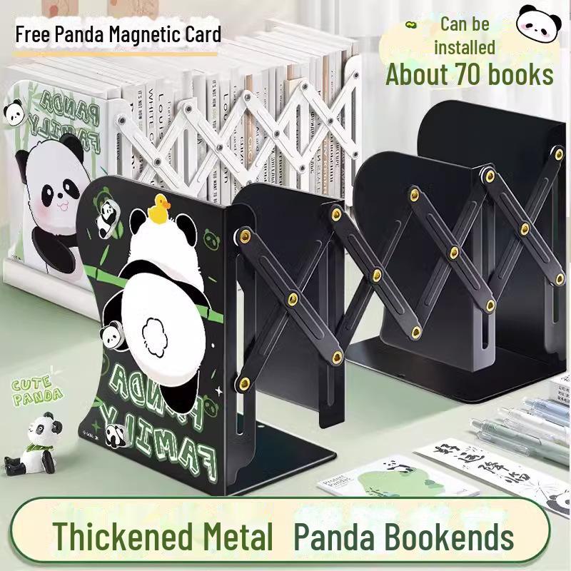 Металлическая выдвижная подставка для книг с держателем для ручек — решение для хранения на рабочем столе