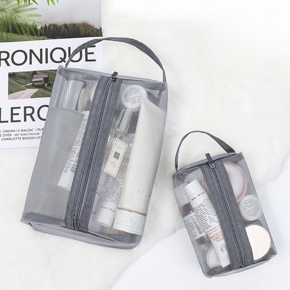 Wash Bag Toiletry Bag Zipper Makeup Bag Women Cosmetic Bag Korean Storage Bag Skin Care Storage Bag