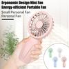 Small Personal Fan Speed Adjustable Strong Airflow Low Noise USB Rechargeable Compact Portable Cooling Fan