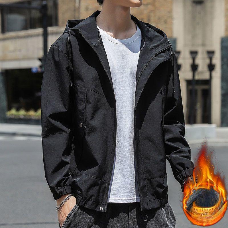 Мужская весна и осень новый тренд свободная универсальная куртка с капюшоном повседневная одежда