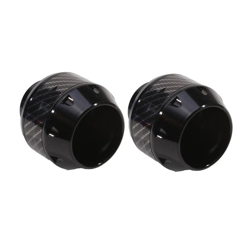 A Pair Of Carbon Fiber Motorcycle Front Fork Covers, Universal Frame Slider Pads, Suitable For Motorcycles And Scooters