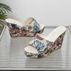 Sandalias De Tacón Para Mujer, Zapatos Elegantes Con Plataforma Y Cuña De Diseñador, De Lujo, Cómodos, A La Moda, Para Verano