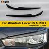 Накладки на фары из углеродного волокна для Mitsubishi Lancer EX Evolution Evo 10-го 2009 года Наклейка-бровь на переднюю фару из стекловолокна 2 шт.
