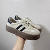Leather Women's Shoes New Spring Platform White Shoes Retro Casual Sports Shoes