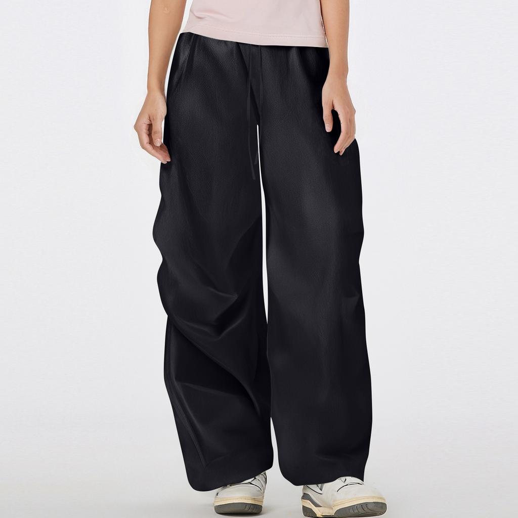 Женские брюки с высокой посадкой, прямые, широкие, однотонные, рабочая одежда