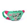 Kids Aqua Green Neon Coral Koala Patterned Waist Bag 22413