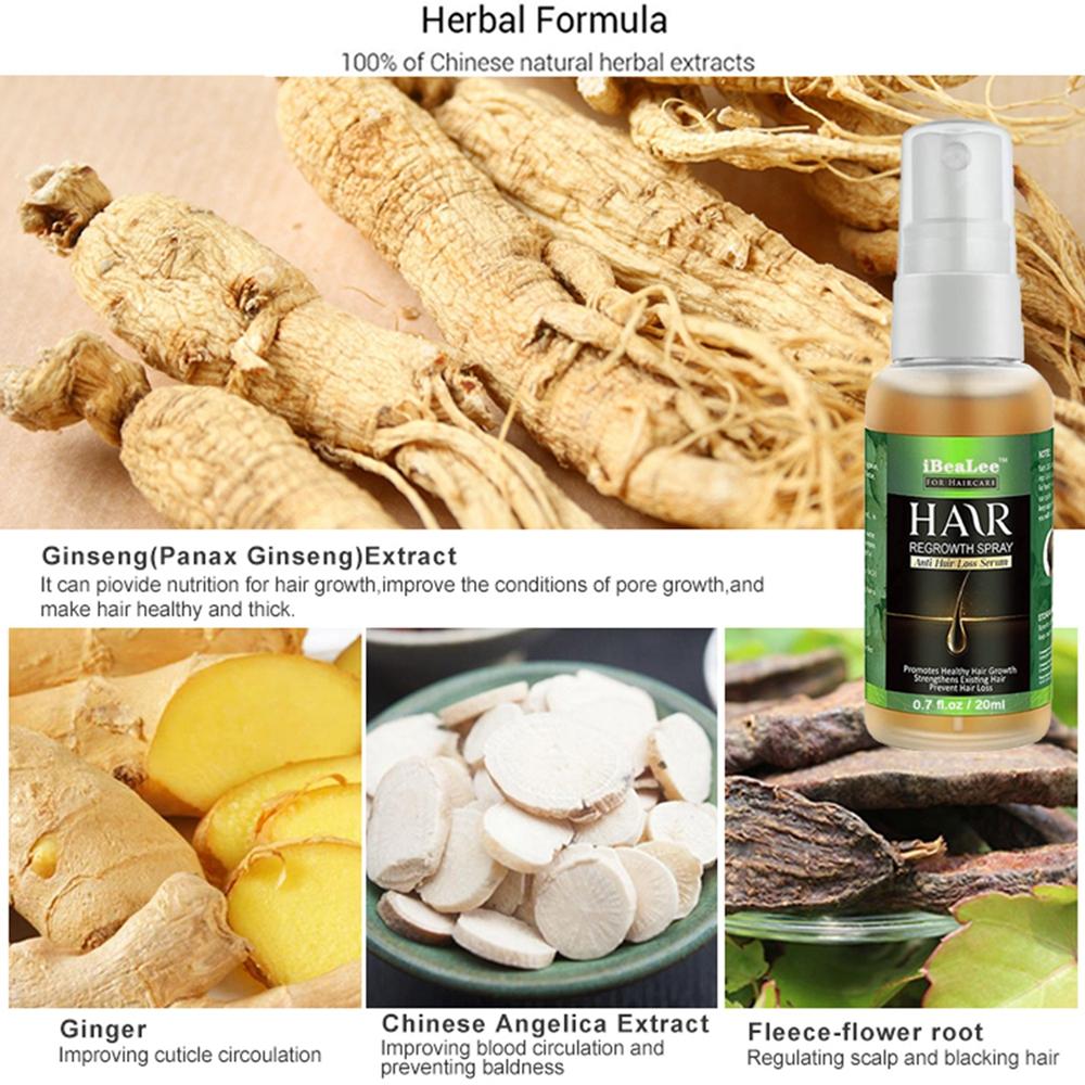 Спрей с эфирным маслом имбиря для роста волос для мужчин и женщин - 0,7 жидких унций