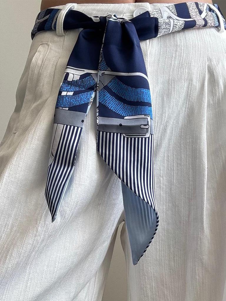 Женский длинный шарф-пояс цвета кешью: 2025 Новый стиль аксессуар на талию и с завязками на шее для джинсов