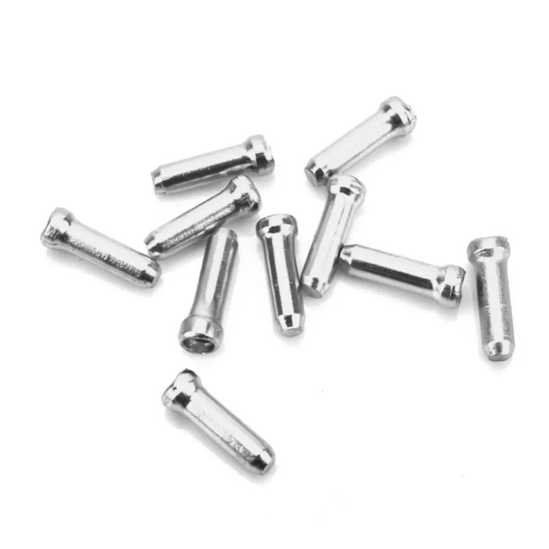 50Pcs Bike Inner Cable End Caps Alloy Road Mountain Bikes Brake Tips Shift Cable End Crimps