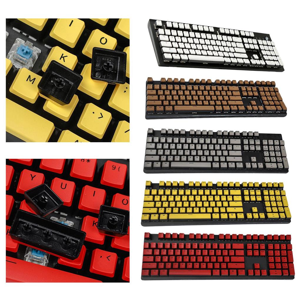 PBT колпачки для клавиш, Двухцветный набор PBT колпачков для клавиш, для механической клавиатуры CherryMX, Полный