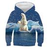 Осенние 3D толстовки с принтом арктических животных, модные, повседневные, спортивные, с длинным рукавом, детские, для мальчиков