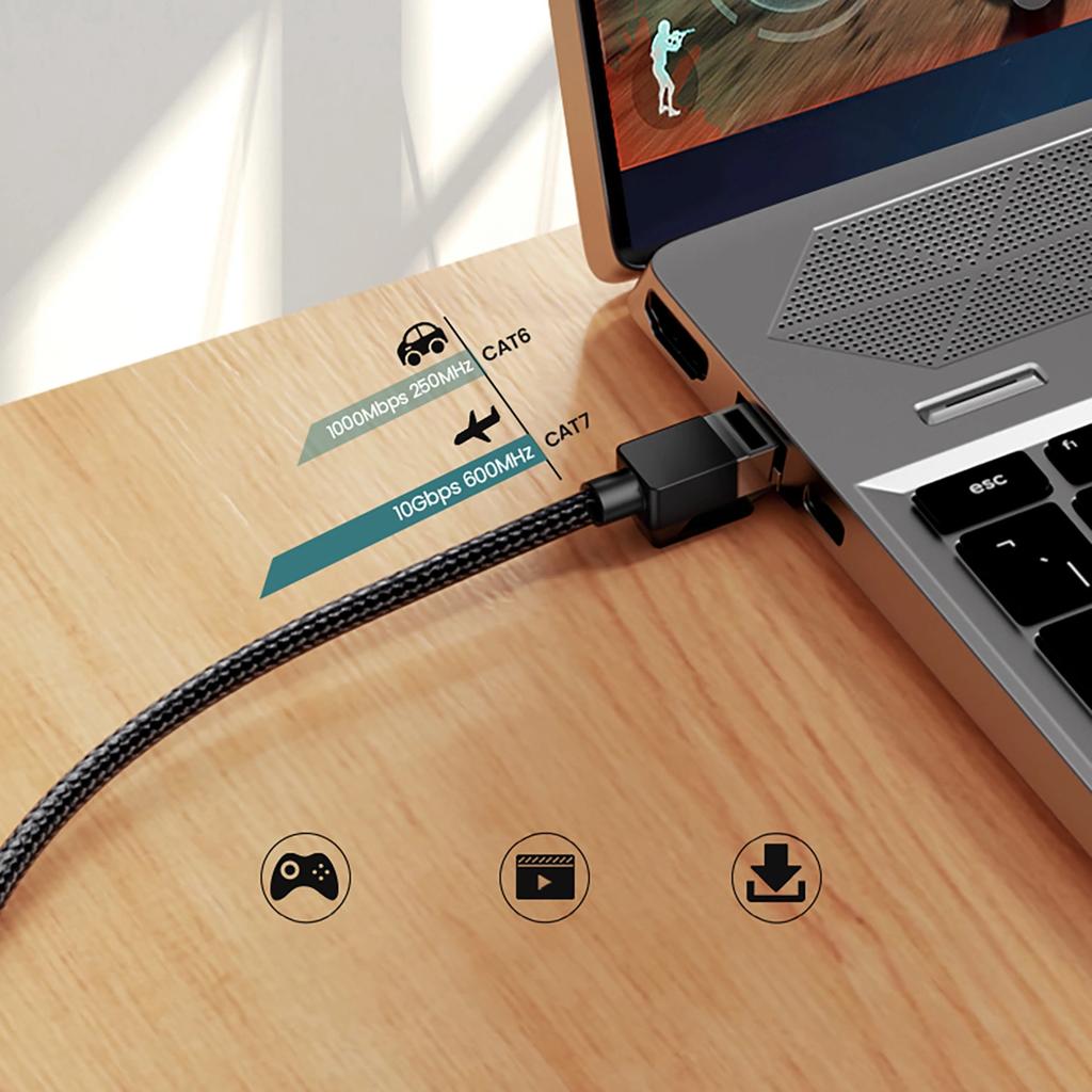Ugreen Nw150 80421 Ethernet Rj45 Cat 7 10Gbps 1M Cable - Black