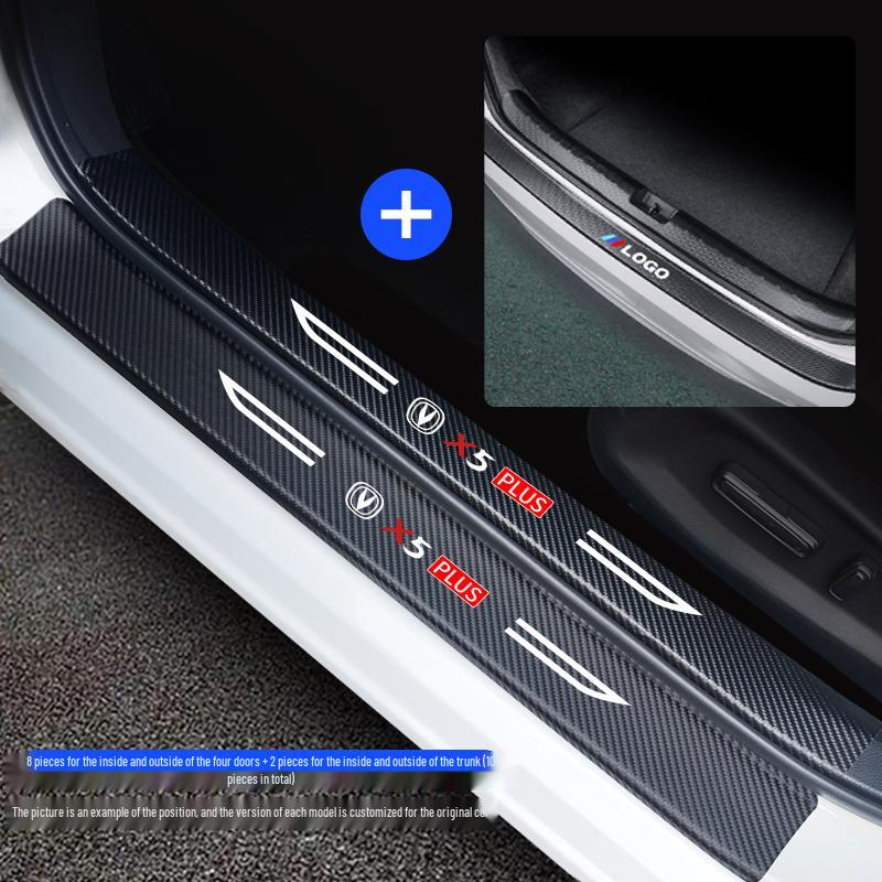 Аксессуары для интерьера Changan X5 PLUS 2024: Наклейки-защитники на пороги и декоративные элементы