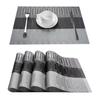 4pcs Set Table Mat Geometric PVC Placemat Kitchen Table Linens Pad Cup Coasters for Coffee Dining Table Napkins Home Decor