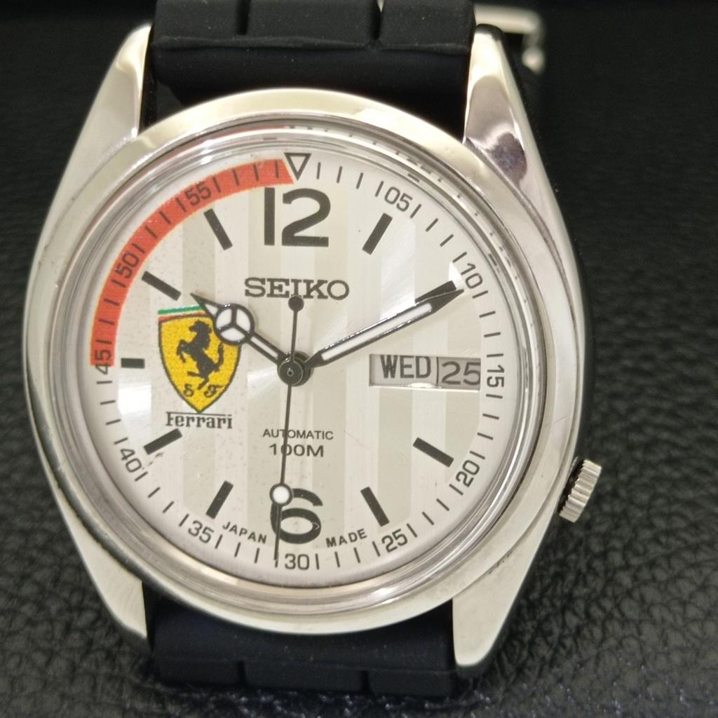 ЯПОНИЯ ВИНТАЖНЫЕ МУЖСКИЕ АВТОМАТИЧЕСКИЕ ЧАСЫ SEIKO 7009A ЦИФЕРБЛАТ FERRARI a700533-5 R203-a700533