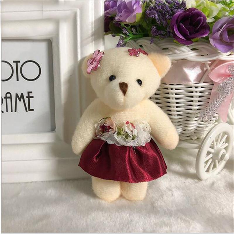 Плюшевый плюшевый мишка-букет 11 см, праздничный подарок, кулон, дешевая отправка детям, прямая поставка