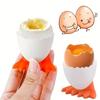 1pc Creative Cartoon Egg Shell Shaped Egg Holder Egg Cup Safety PP Material Auxiliary Tableware Egg Cup