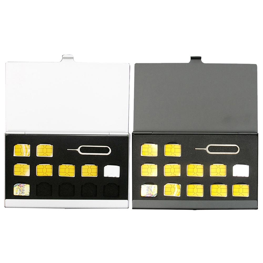 Алюминиевый портативный чехол для хранения памяти мобильного телефона Apple Samsung 56, SIM-карта, защитный чехол