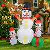 5.9FT LED Light Inflatable Snowman Penguins Toy Xmas Party Yard Decor Home Supplies Ornaments Gift Christmas Holiday Decoration