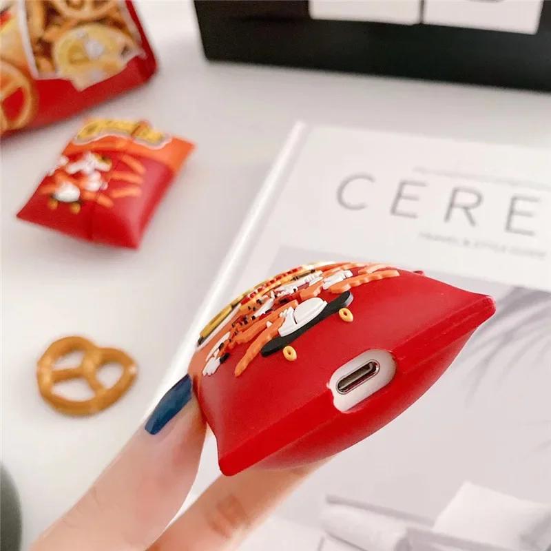 Забавный 3D забавный картофель фри противоударный защитный силиконовый чехол для наушников для Airpods Pro 2 чехол/чехол Airpods для детей мальчиков