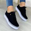 Fashion New Women's Low-top Vulcanized Shoes Round Toe Casual Shoes Flat Shoes Versatile Comfortable New Women Flat Fashion Sneaker