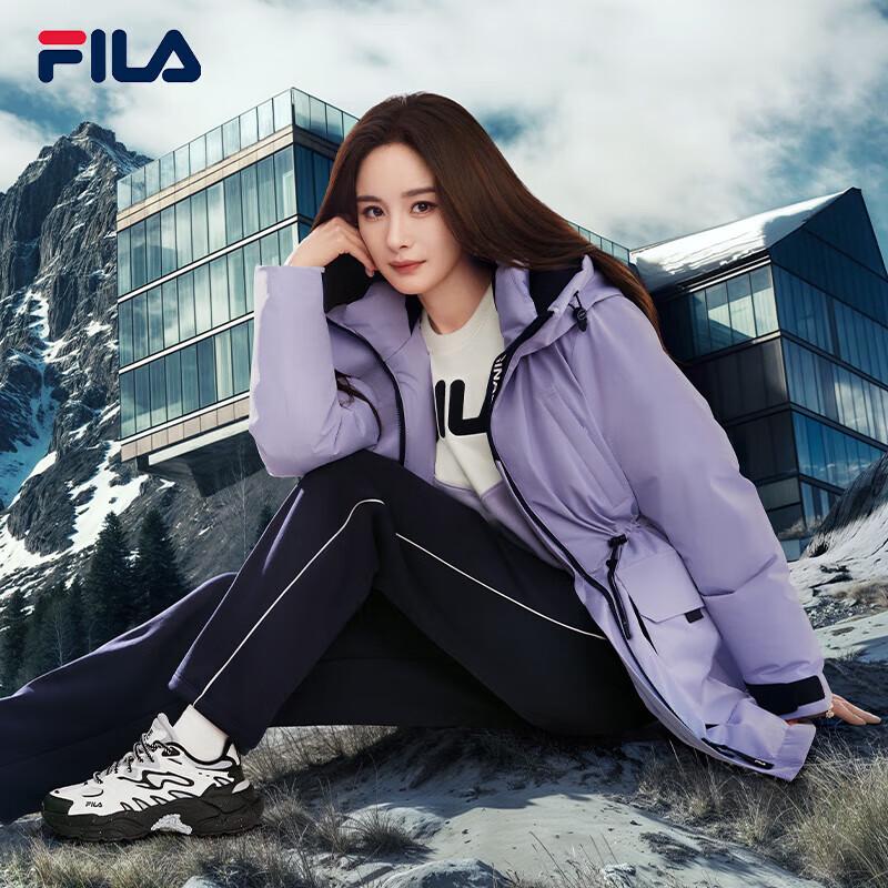 Fila Женская хлопковая толстовка-пуловер Yang Mi 2024 в стиле колор-блок