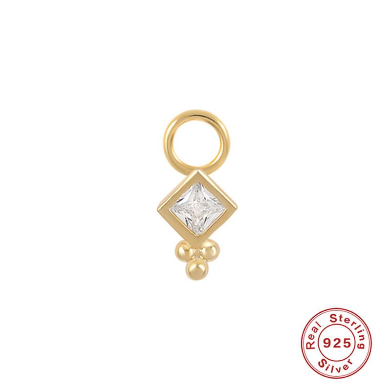 Серьги-шармы из стерлингового серебра S925, подвеска-шарм, серьги-подвески, аксессуары для серег, серьги для работы, подвеска-серьга, женские