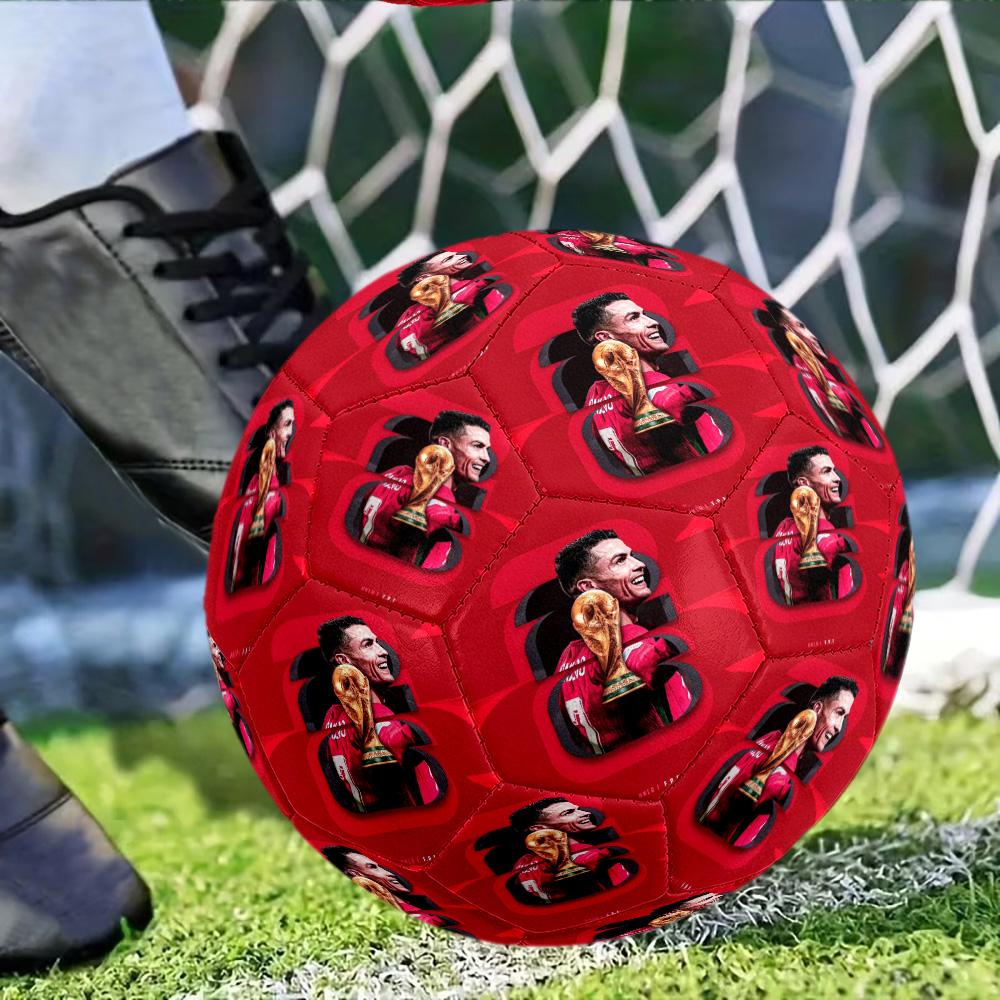 Cristiano Ronaldo5 Size 5 Soccer Football Machine Sewn Indoor/Outdoor Training and Matches for Football Accessories