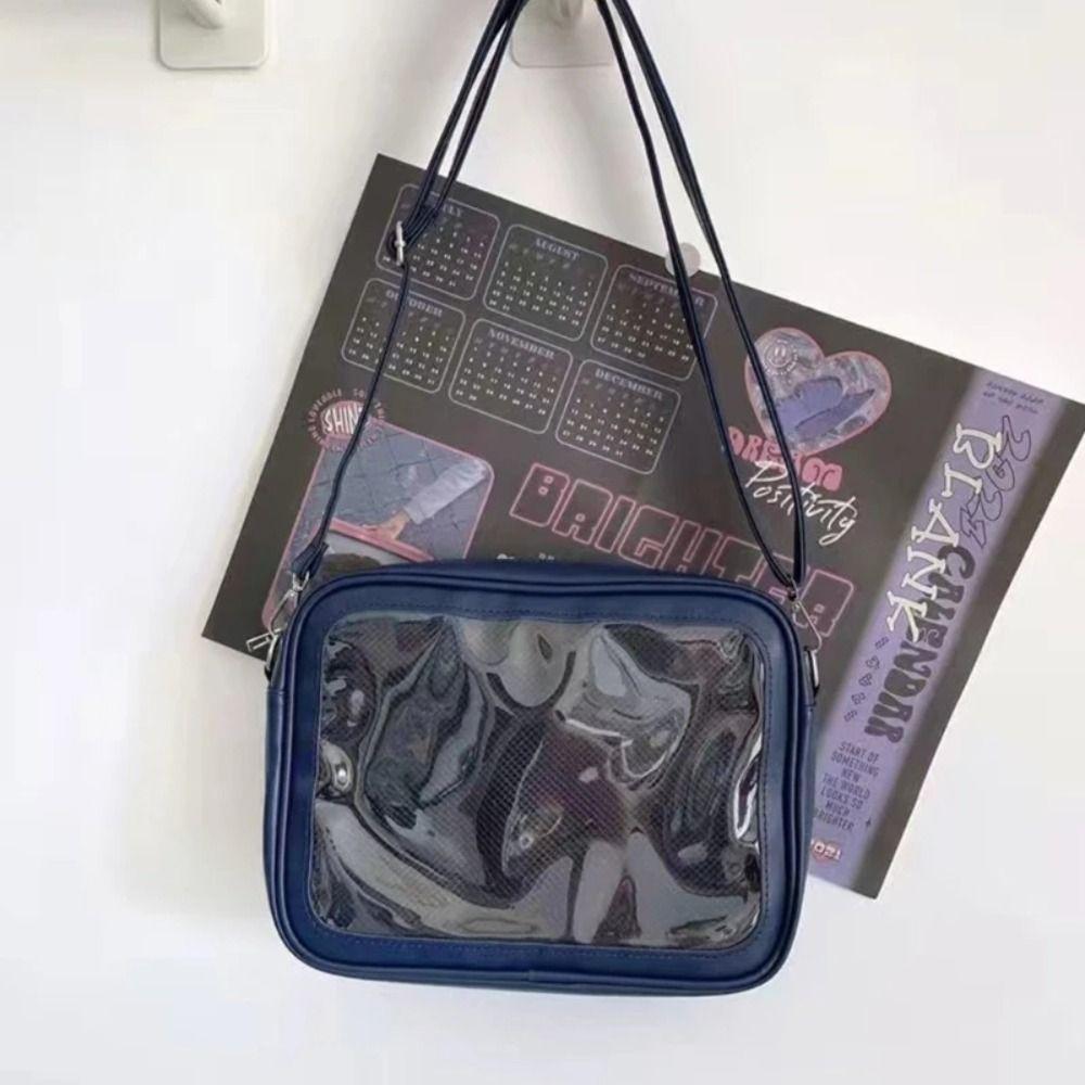 Cotton Doll Bag Solid Color Itabag PU Shoulder Bag Creative Transparent Bags Men