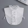Classic Chiffon Shirt Fake Collar for Womens Shirt Detachable Adjustable Ladies Collar Lace Clothes Blouse False Collar Women