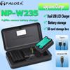 PALO NP-W235 NP W235 Battery + SD Card Reader/Storage Box /LCD Charger 3 I 1 for Fujifilm Fuji X-T4, GFX 100S, X-T5, X-H2