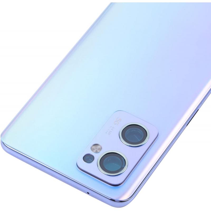 for Oppo Reno7 5G CPH2371 Battery Back Cover with Middle Frame (Blue)